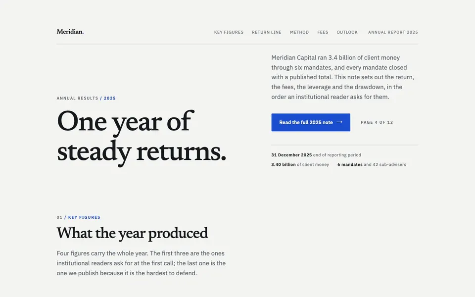 Annual results report first-screen screenshot